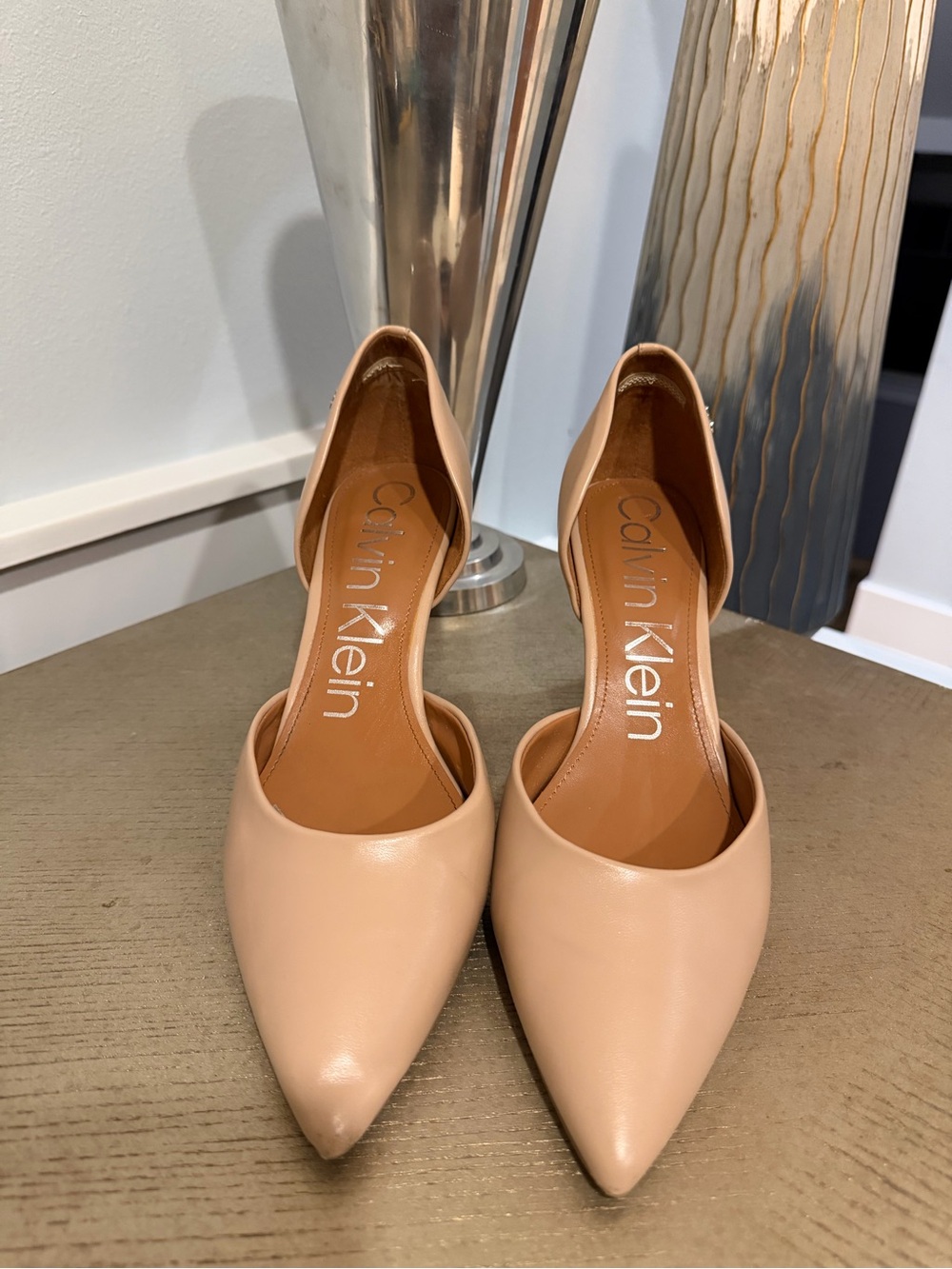 Calvin Klein Women's Nude Pointed-Toe D'Orsay Pumps - Size 11